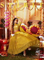 Thumbnail for Anaita Yellow Georgette Lehenga Choli With Sequence & Thread Work - Distacart