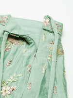Thumbnail for House of Panchhi Sea Green Georgette heavy Sequinse embroidery Lehenga choli & Dupatta - Distacart