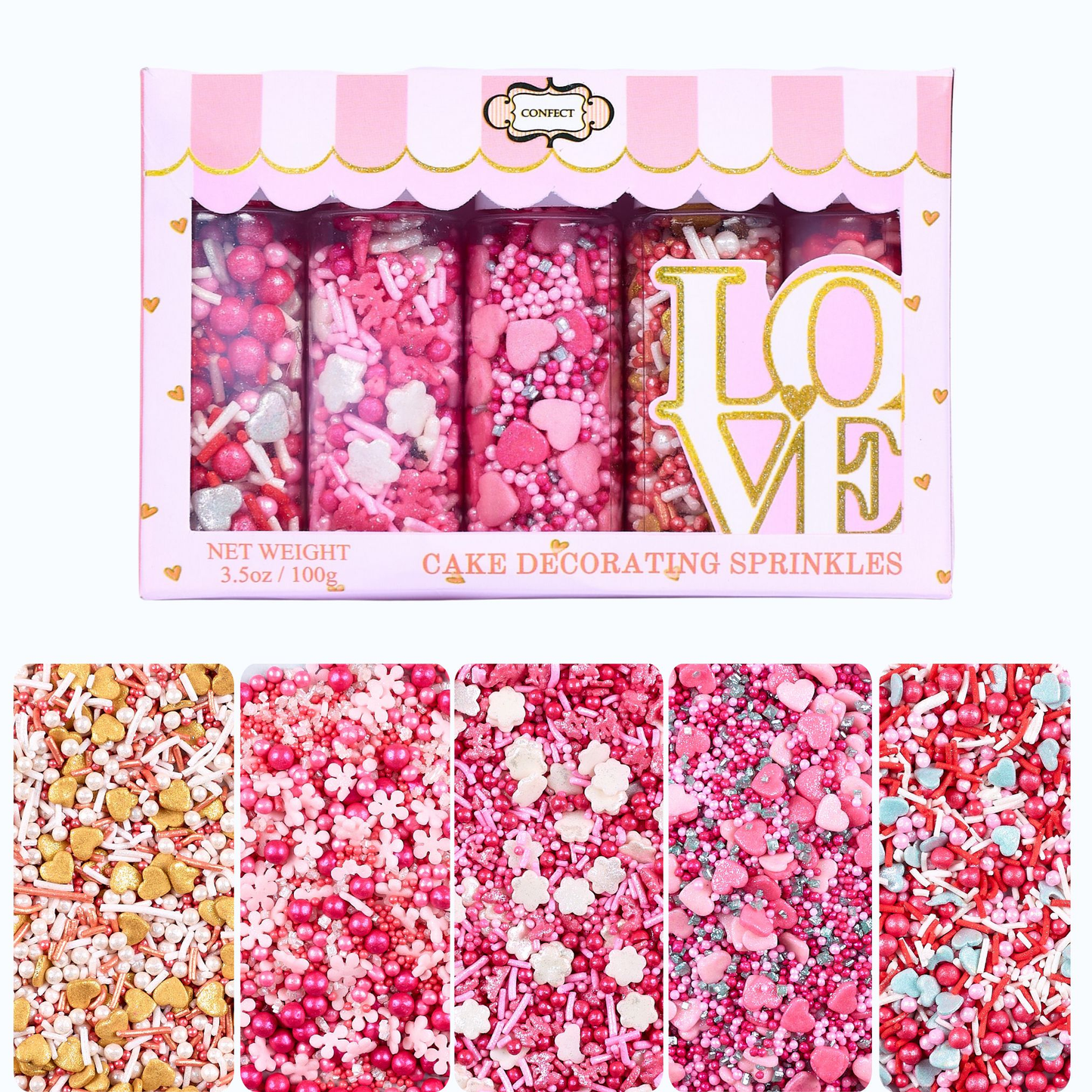 valentine sprinkles vs multipack 11 100 gms