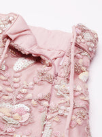 Thumbnail for House of Panchhi Pink Net Multi Sequins with heavy Zarkan embroidery Lehenga choli & Dupatta - Distacart