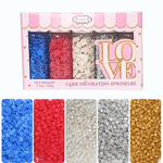 Thumbnail for confect edible patriotic sprinkles mix blue red silver white gold sprinkles mighty hero sprinkles pack of 5 j4 02