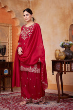 Thumbnail for Anaita Pink Readymade Suit with Embroidery Work - Dista