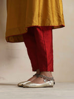 Thumbnail for trueBrowns Gold Silk Kurta Set - Distacart