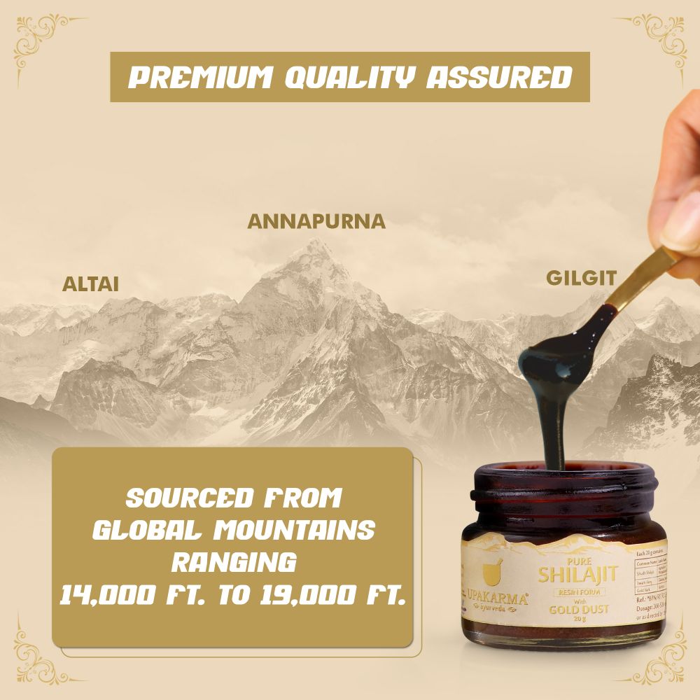 Upakarma Ayurveda Pure SJ Resin Form With Gold Dust - Distacart