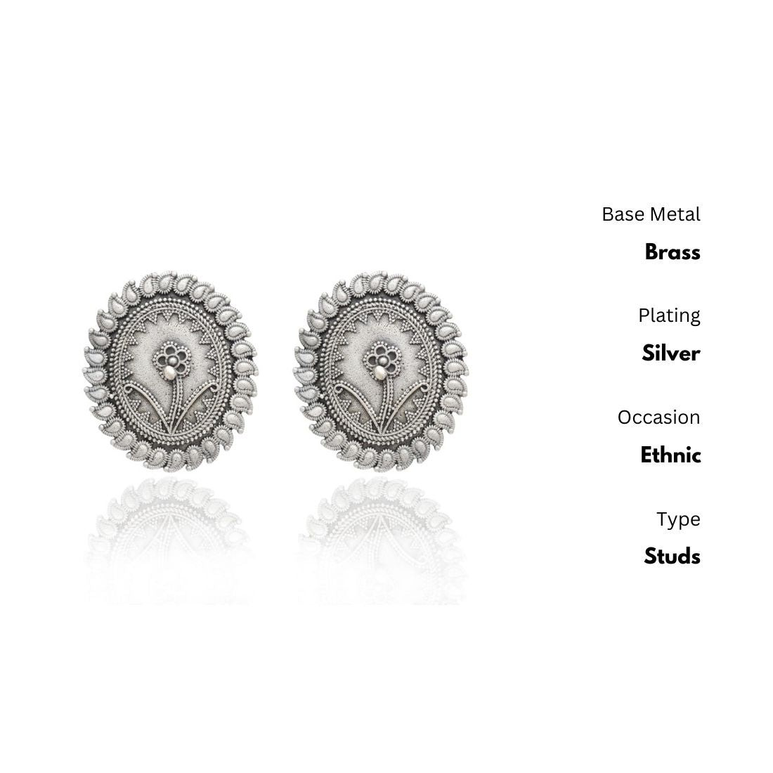 New Stylish Oxidized Gold-Polished Gold Studs Earrings for Womens by House of Ree - Distacart