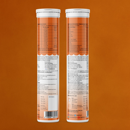 BOOSTIQ ACV Moringa & Cinnamon Effervescent Tablets - Orange Flavour - Distacart