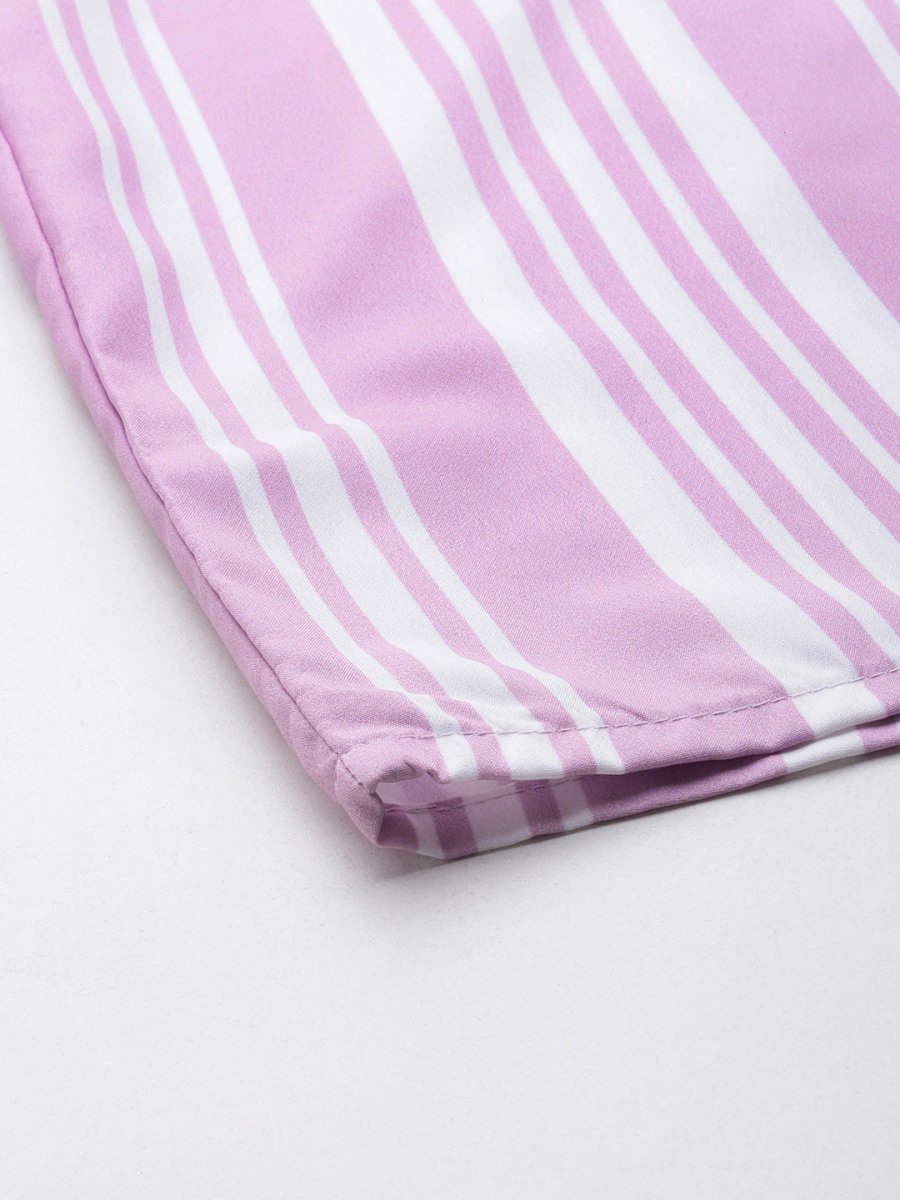 Ahalyaa Plus Size Striped Tunic with Palazzos - Distacart