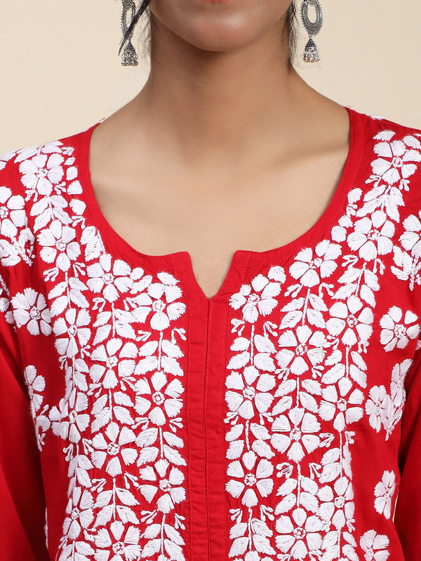 HOUSE OF KARI Women Embroidered Chikankari Cotton Kurta - Distacart