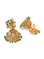 Thumbnail for Aadita Gold-Plated Green Pearls Beaded Choker Jewellery Set - Distacart