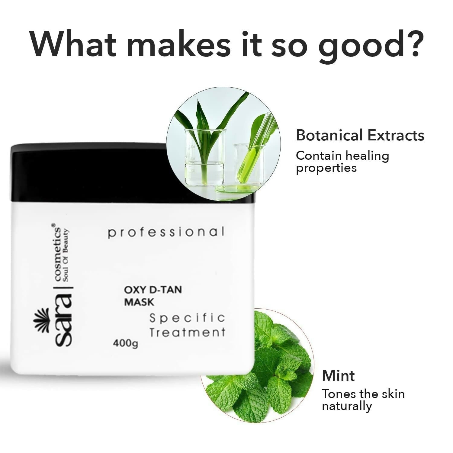 Sara Oxy D-TAN Mask For Instant Tan Removal & Glowing Skin - Distacart