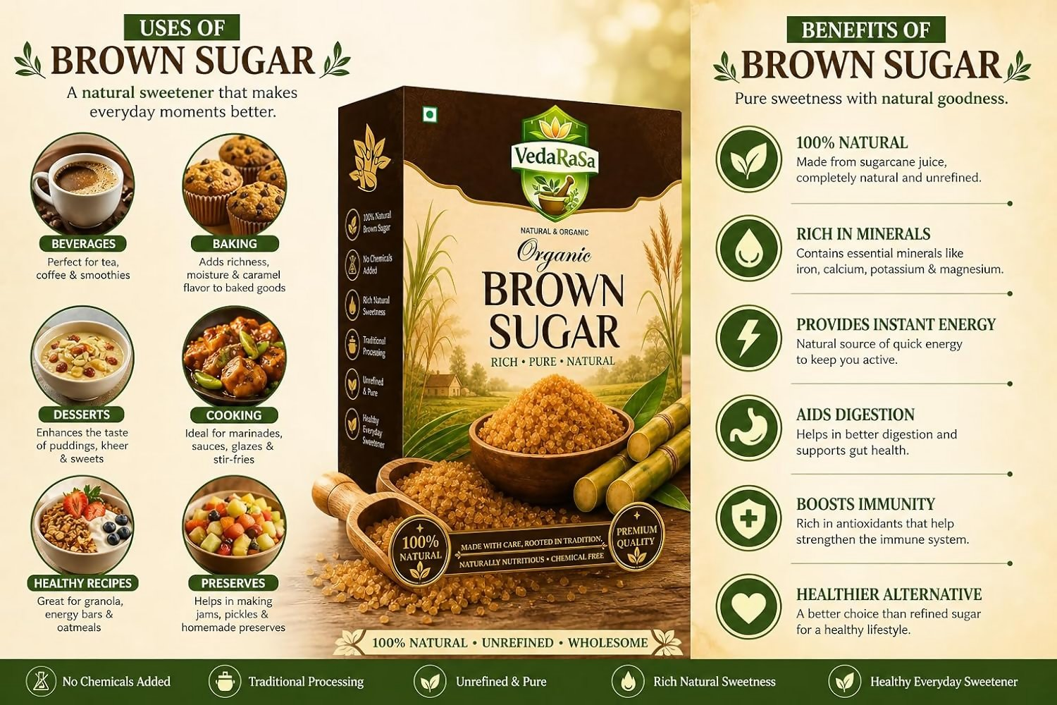 VedaRasa Natural Brown Sugar - Dista