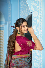 Thumbnail for Lorenvalley Fashion Ranipink Vichitra Silk Sequins and Thread Embroidery Work Lehenga Choli with Dupatta - Dista