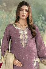 Thumbnail for Anaita Lavender Jimmy Choo Suit With Embroidery & Sequence Work - Distacart