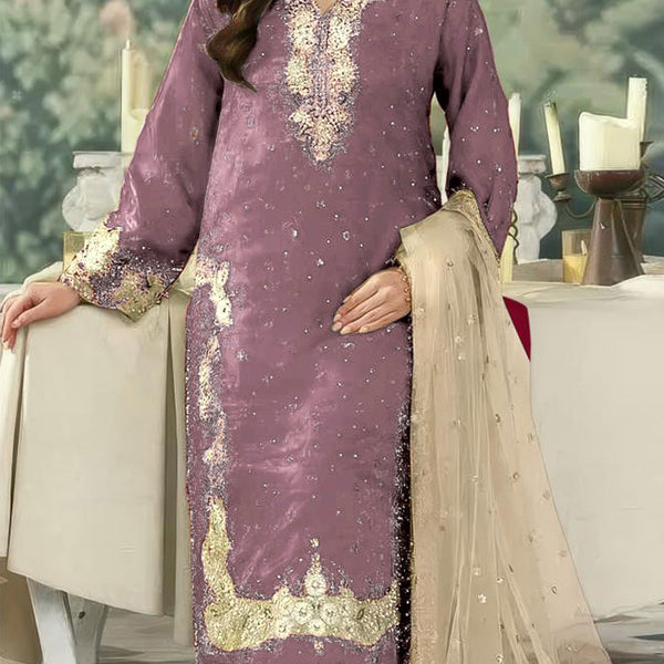 Anaita Lavender Jimmy Choo Suit With Embroidery & Sequence Work - Distacart