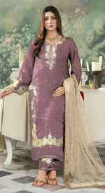 Thumbnail for Anaita Lavender Jimmy Choo Suit With Embroidery & Sequence Work - Distacart