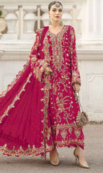 Thumbnail for Anaita Rani-Pink Silk Suit With Embroidery & Sequence Work - Distacart