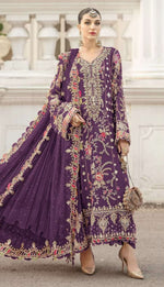 Thumbnail for Anaita Purple Silk Suit With Embroidery & Sequence Work - Distacart