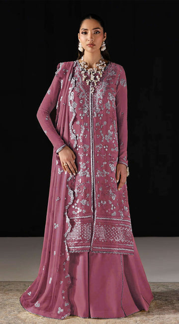 Anaita Pink Chiffon Suit With Embroidery Work - Dista
