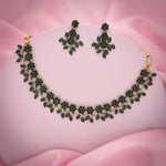 Thumbnail for Tehzeeb Creations Brass Gold-Polished Gold, Green Jewel Set - Distacart