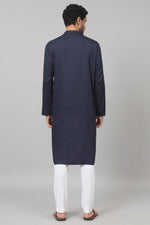 Thumbnail for Neckline Embroidered Cotton Kurta by Hilo Design