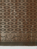 Thumbnail for Monjolika Fashion Red Banarasi Silk Blend SareeWith Zari Woven Rich Brocade Design - Distacart