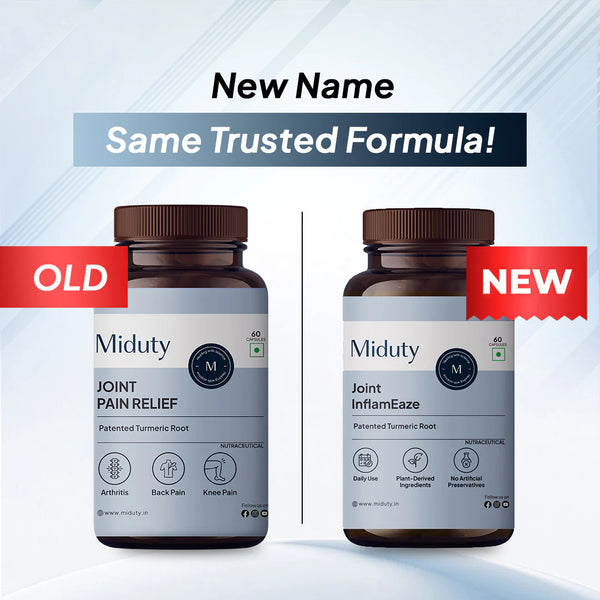 Miduty by Palak Notes Joint InflamEaze Capsules (Formerly Joint Pain Relief)