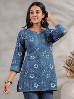 Thumbnail for Anubhutee Floral Printed Pure Cotton A-Line Kurti - Distacart