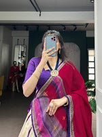 Thumbnail for Lorenvalley Fashion Multicolor Tasar Silk Tie and Dye Print with Lace Touch Up Lehenga Choli with Dupatta