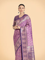 Thumbnail for Monjolika Fashion Lavender Color Weaving Banarasi Silktraditional Saree - Distacart