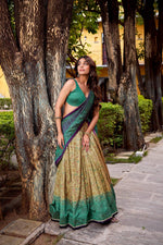Thumbnail for Lorenvalley Fashion Multicolor Vichitra Silk Printed Lehenga Choli with Dupatta - Distacart