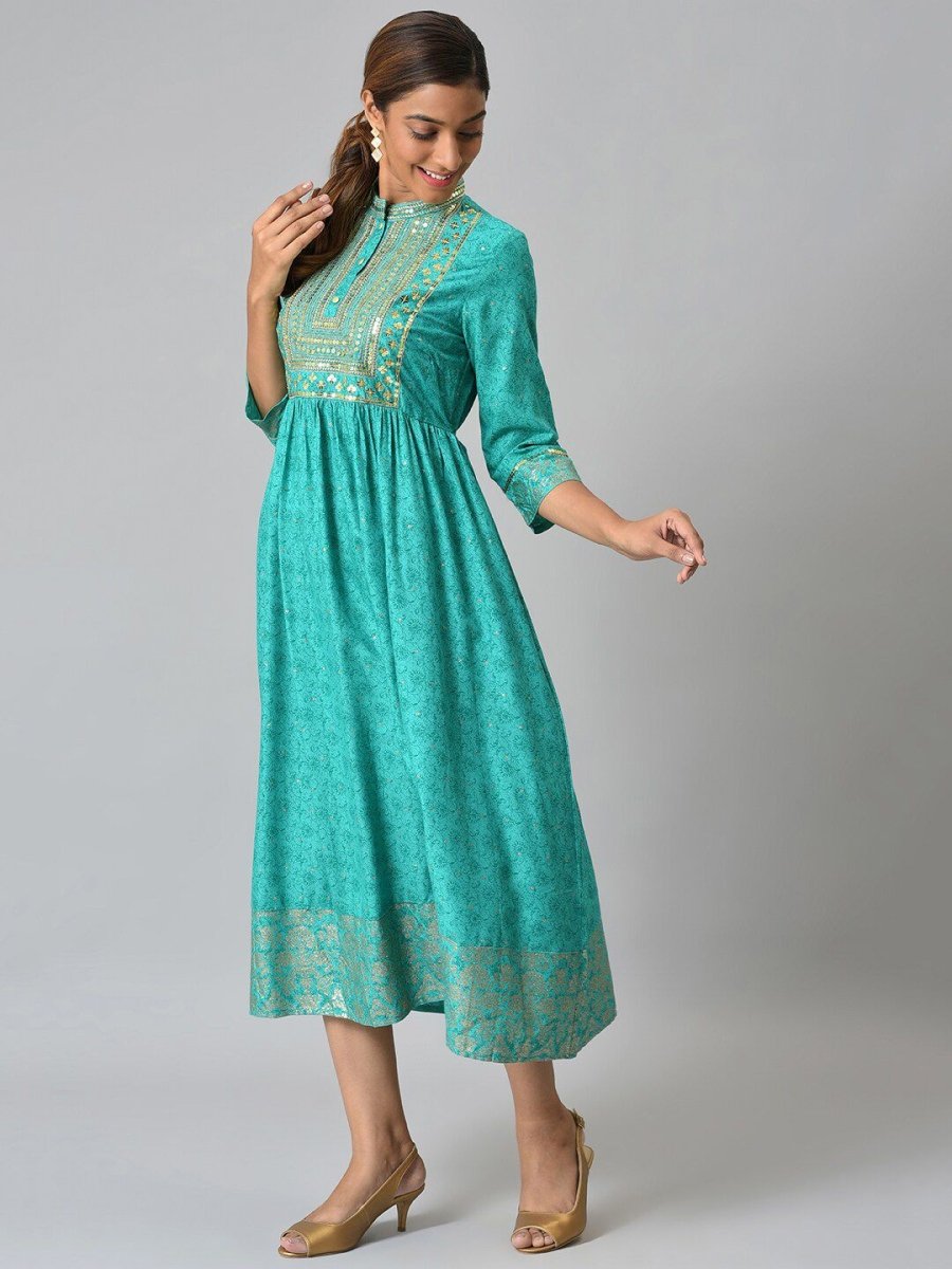 AURELIA Printed Ethnic Motifs Dress - Distacart