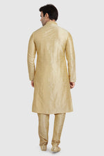Thumbnail for Raivat Ethnic Art Silk Kurta Pajama In Gold Colour