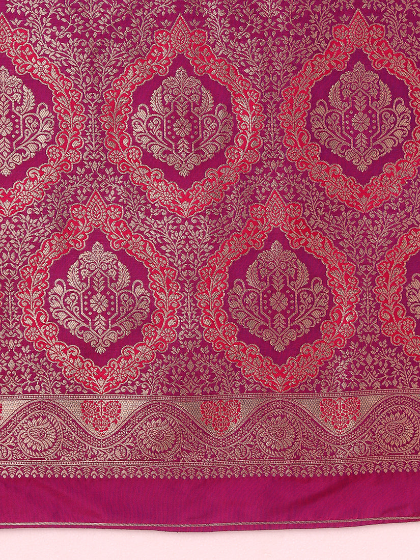 Monjolika Fashion Olive Banarasi Silk Blend SareeWith Traditional & Modern Dulha Dulhan Figure Zari Woven Detailing - Distacart