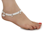 Thumbnail for AanyaCentric Silver Plated Traditional Anklets Payal - Classic and Stylish for Women and Girls - Distacart