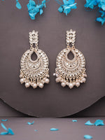 Thumbnail for Tehzeeb Creations Pack of 1 Gold Drop & Danglers Earring For Women & Girls Diamond, Pearl Brass Drops & Danglers - Distacart