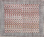 Thumbnail for Orange Ethnic Motifs Cotton 300TC King Bedsheet With 2 Zipper Pillow Covers - Super King Size by House of Ree - Distacart