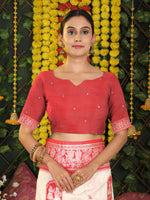 Thumbnail for Astita Silk White Saree
