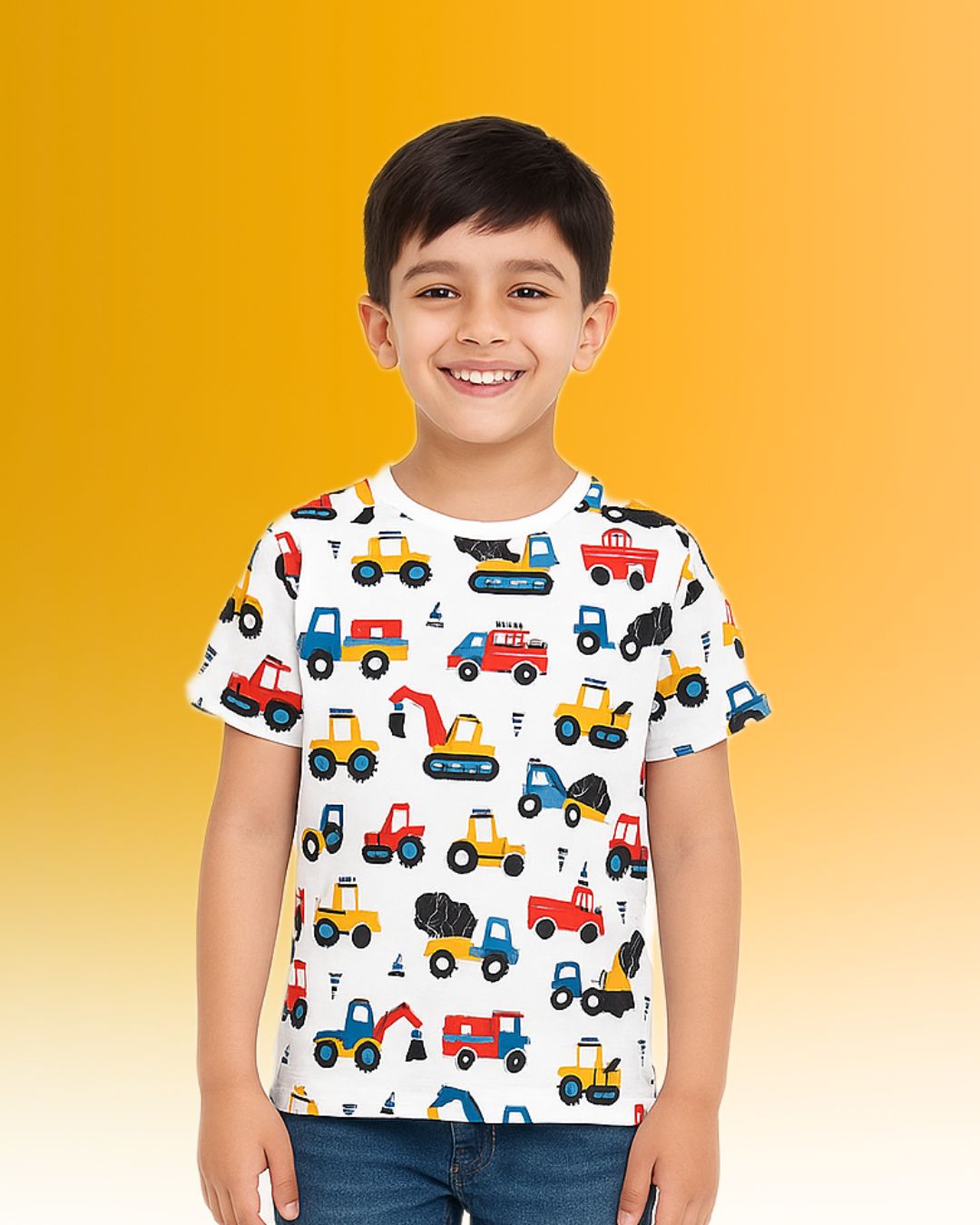 Chilins Kids Boy's Girls Regular Fit T-Shirt