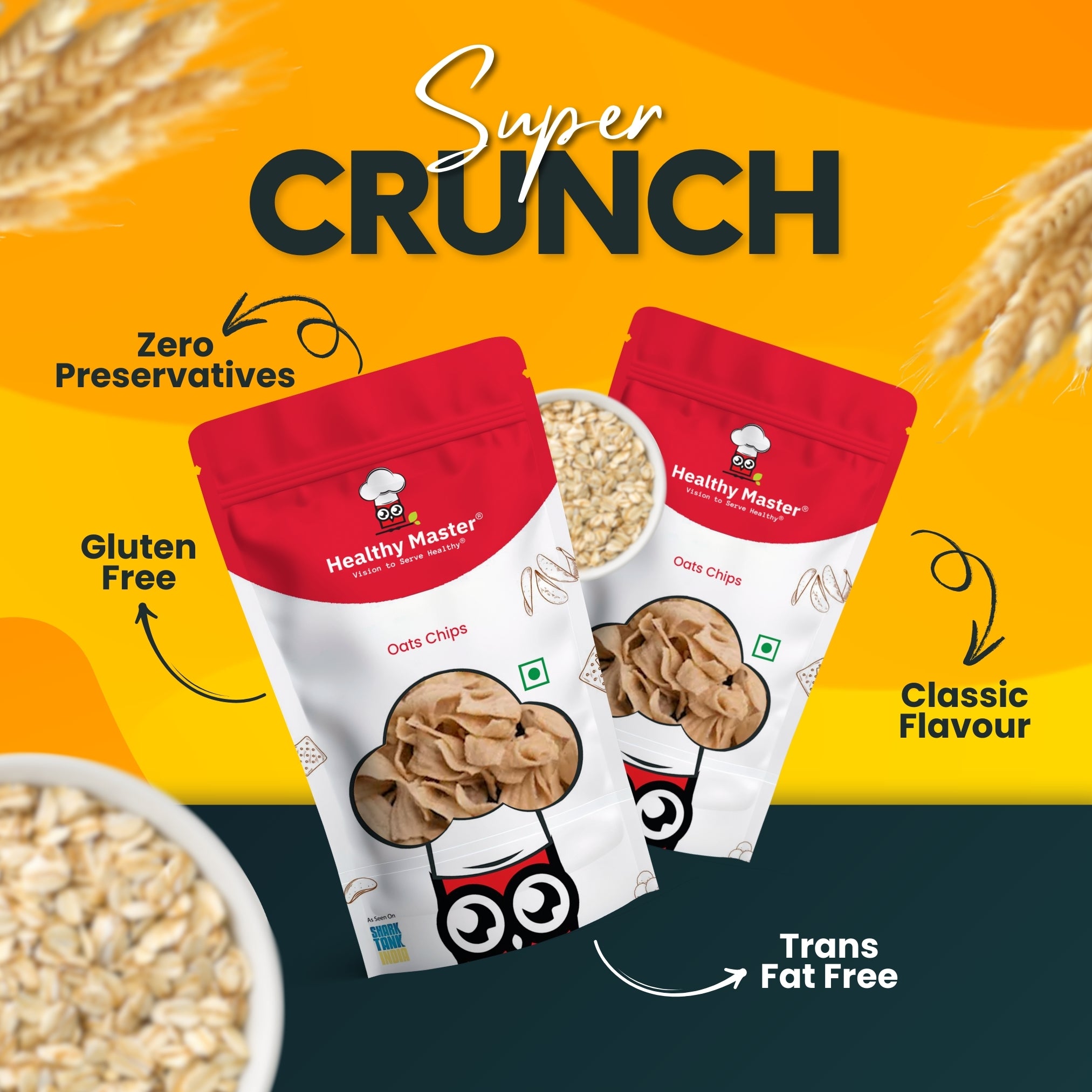 Healthy Master Light & Crispy Oats Chips - Distacart