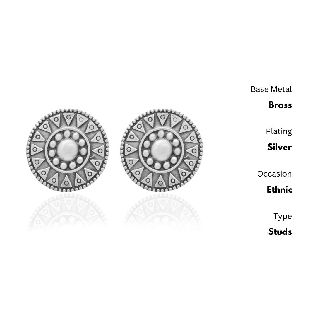 New Stylish Oxidized Gold-Polished Gold Studs Earrings for Womens by House of Ree - Distacart