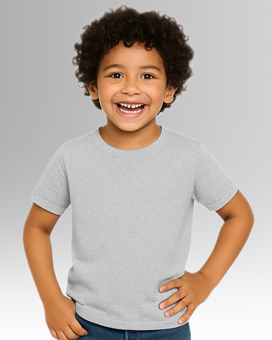 Chilins Kids Round Neck T-Shirt Half Sleeves 100% Cotton Plain Solid Color Tshirt