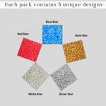 Thumbnail for confect edible patriotic sprinkles mix blue red silver white gold sprinkles mighty hero sprinkles pack of 5 j4 02