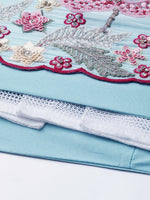 Thumbnail for House of Panchhi Turquoise Blue Organza Sequins And Zarkan Embroidery Lehenga Choli & Dupatta - Distacart