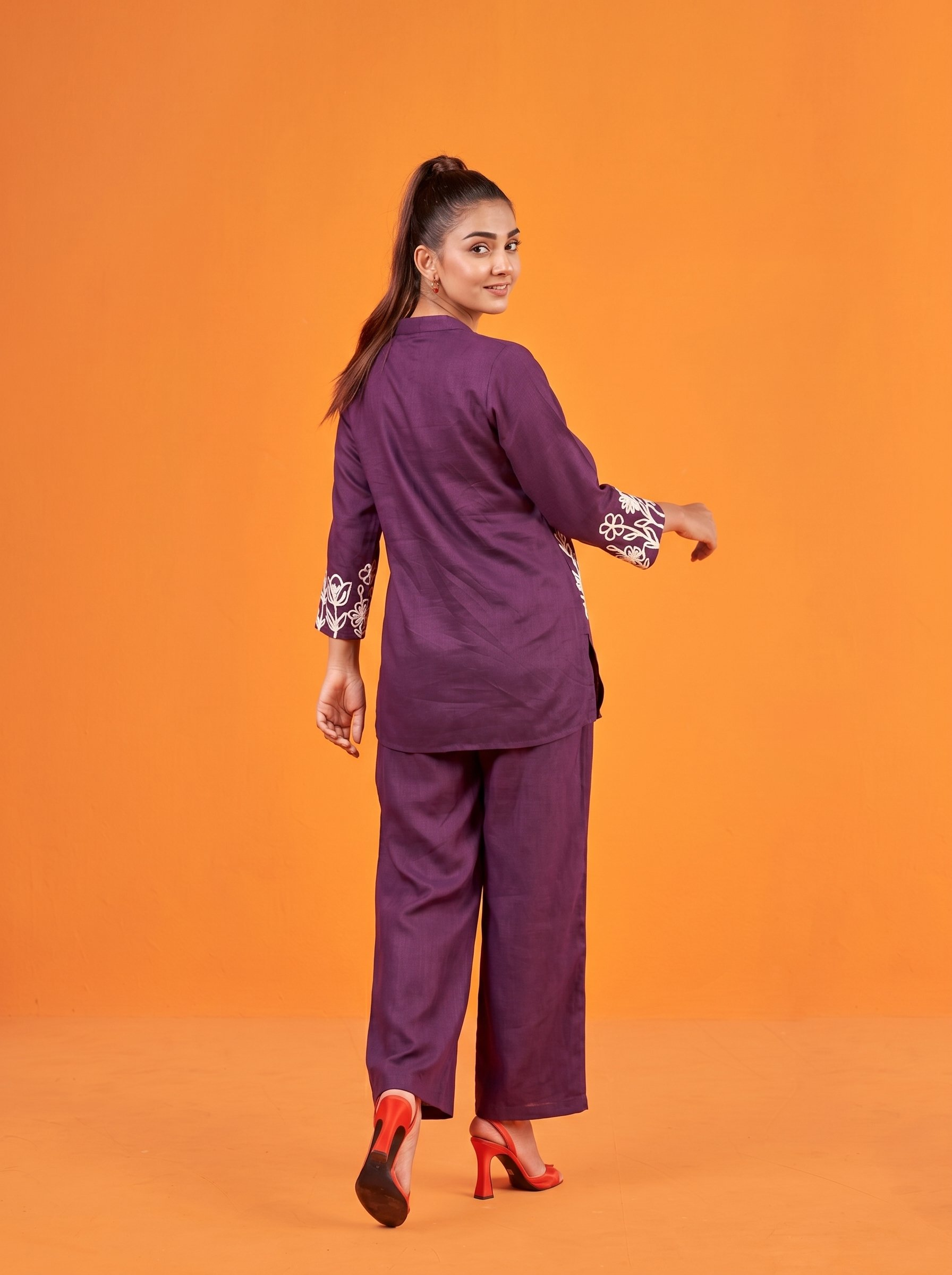 Anaita Wine Stylish Readymade Co-Ords Set - Dista