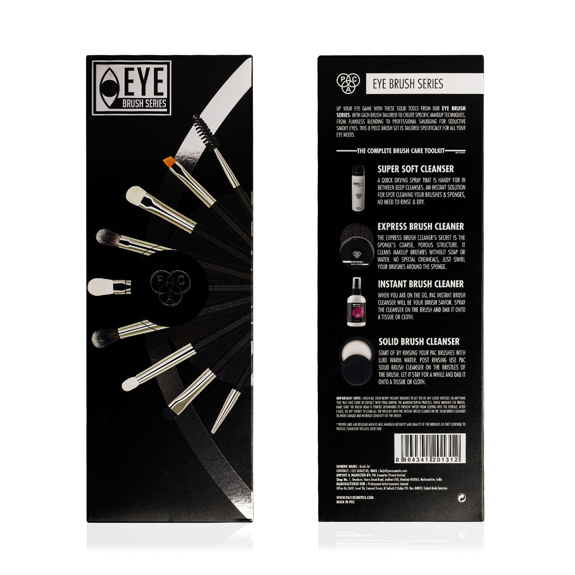 PAC Studio Eye Series Brush Set (8 Brushes) - Distacart