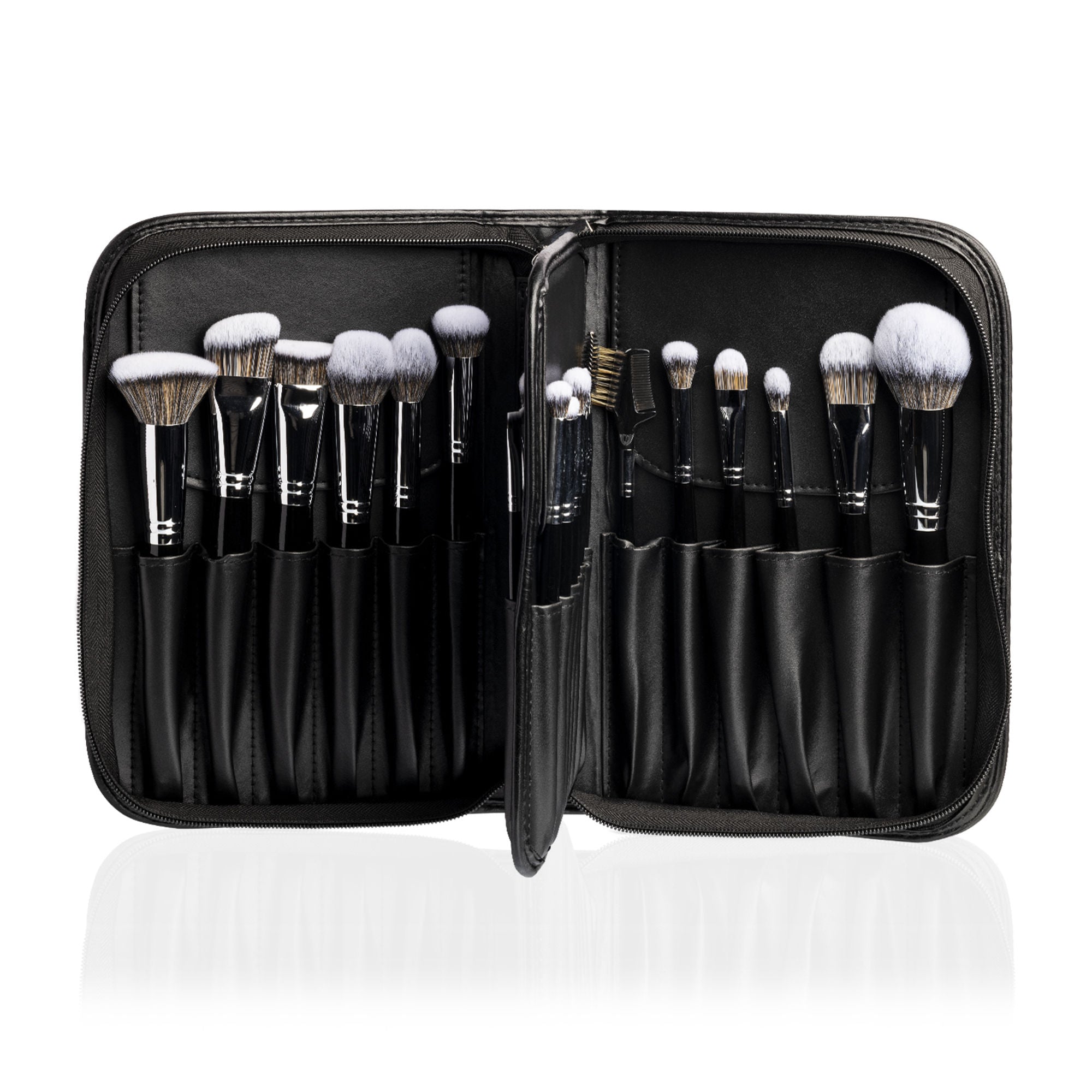 PAC Studio Synthetic Series -Complete Professional Brush Set, Feather Soft Synthetic Bristles, Sturdy Pouch