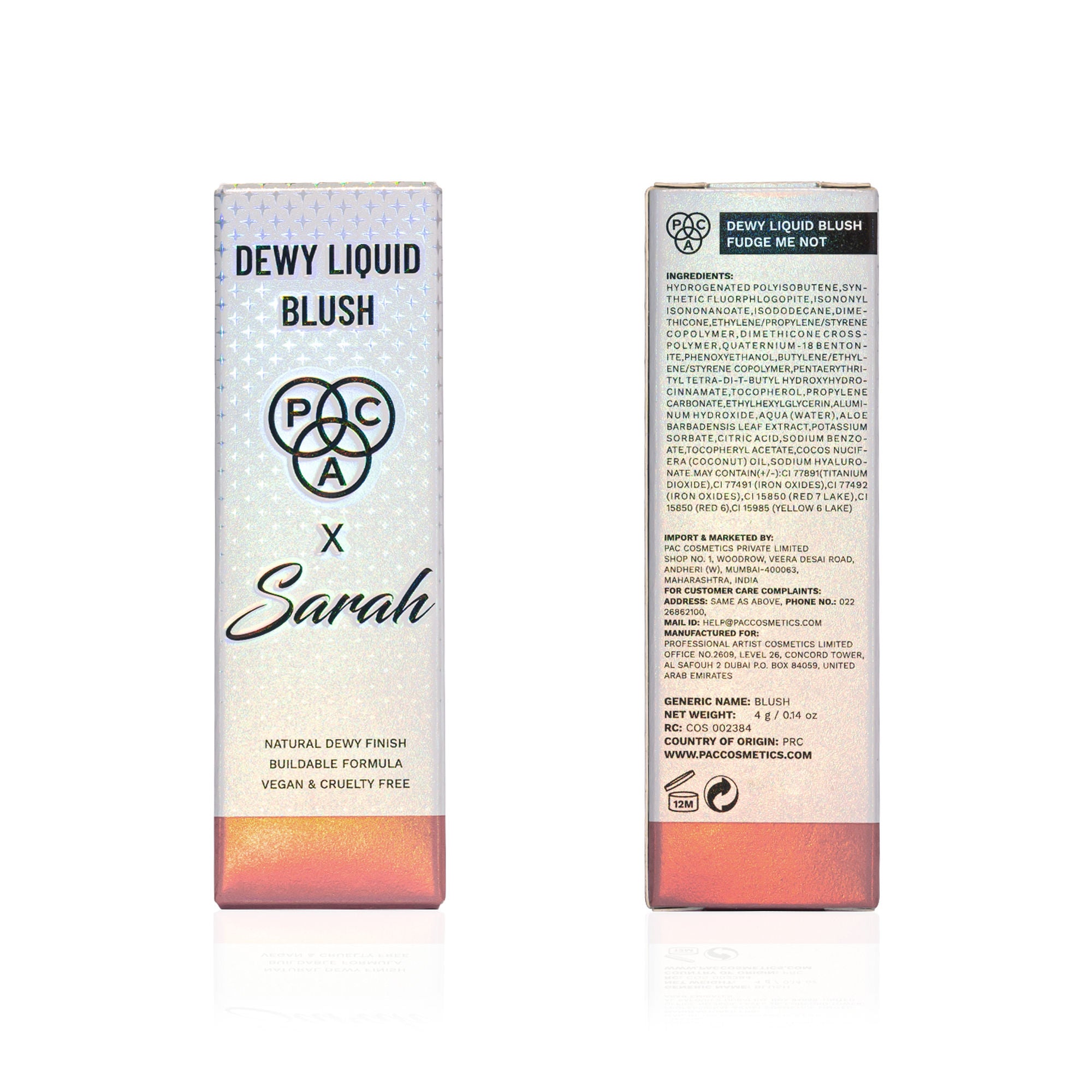 PAC Studio X Sarah Dewy Liquid Blush - Fudge Me Not - Distacart