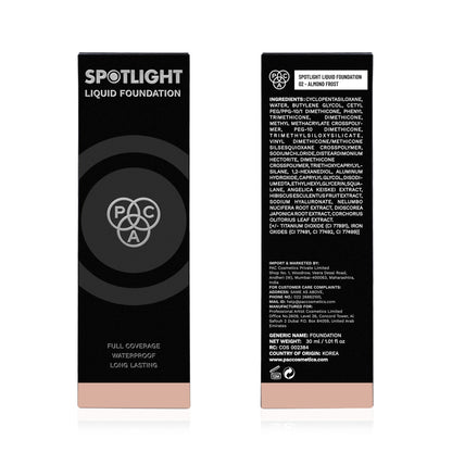 PAC Studio Spotlight Liquid Foundation - 02 Almond Frost - Distacart