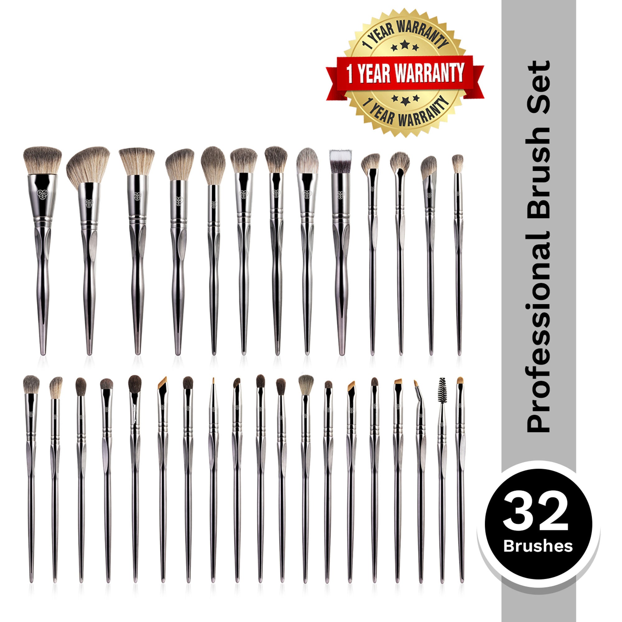 PAC Pro-Xclusive Series - Ultra Luxe Ergonomic Handles, Feather Soft Bristles, Designed For Pro MUAs