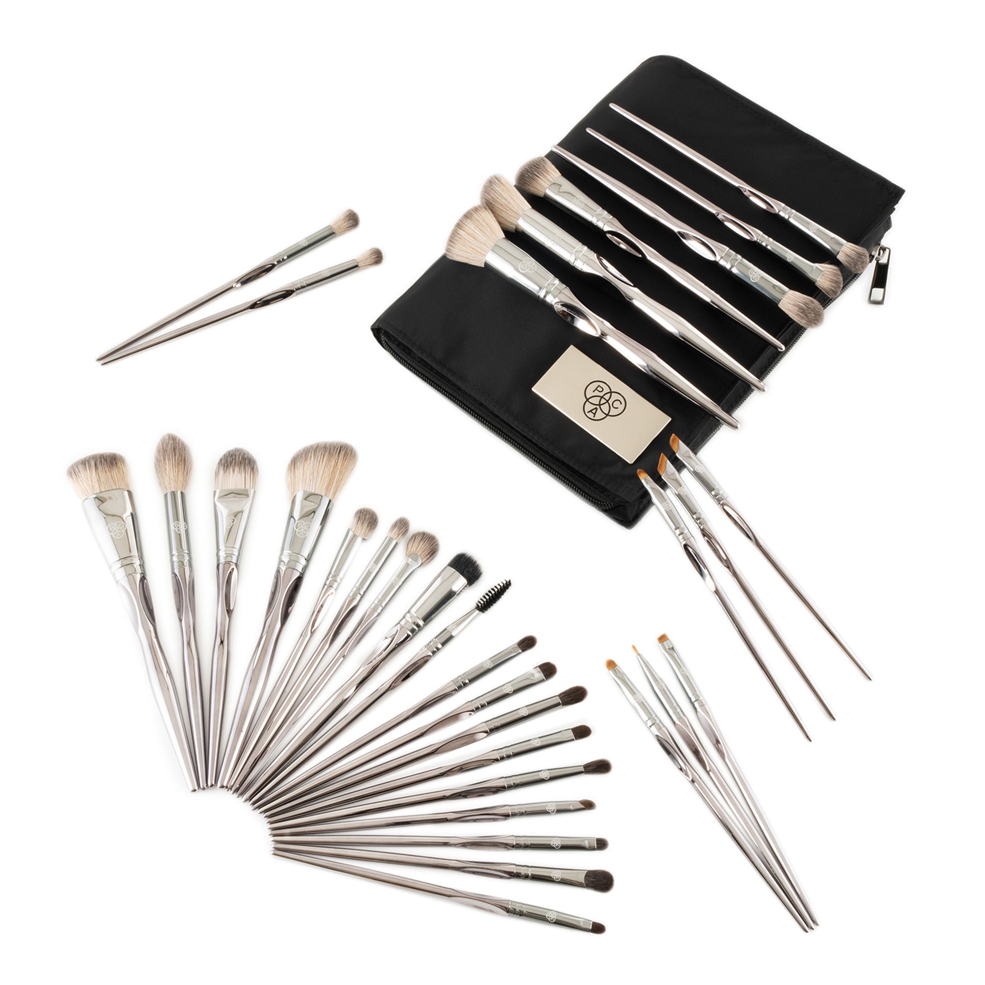 PAC Studio Pro-Xclusive Series - Ultra Luxe Ergonomic Handles, Feather Soft Bristles, Designed For Pro MUAs - Distacart